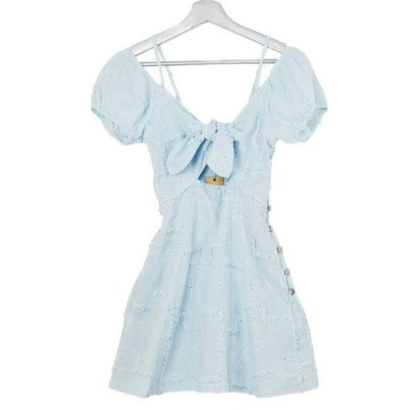 NWT Surf Gypsy Cold Shoulder Smocked CoverUp Dress - Picture 3 of 8